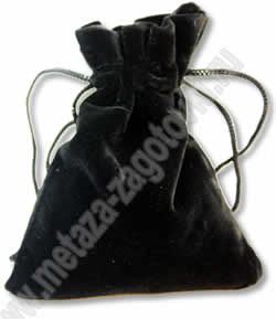 Мешочек подарочный бархатный черный для подарков и ювелирных изделий