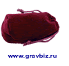 Подарочная упаковка мешочек бархатный бордовый с круглым дном