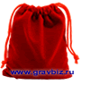 Подарочная упаковка мешочек бархатный красный