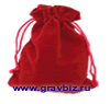 Подарочный мешочек бархатный красный, замечательно подходит для упаковки новогодних подарков